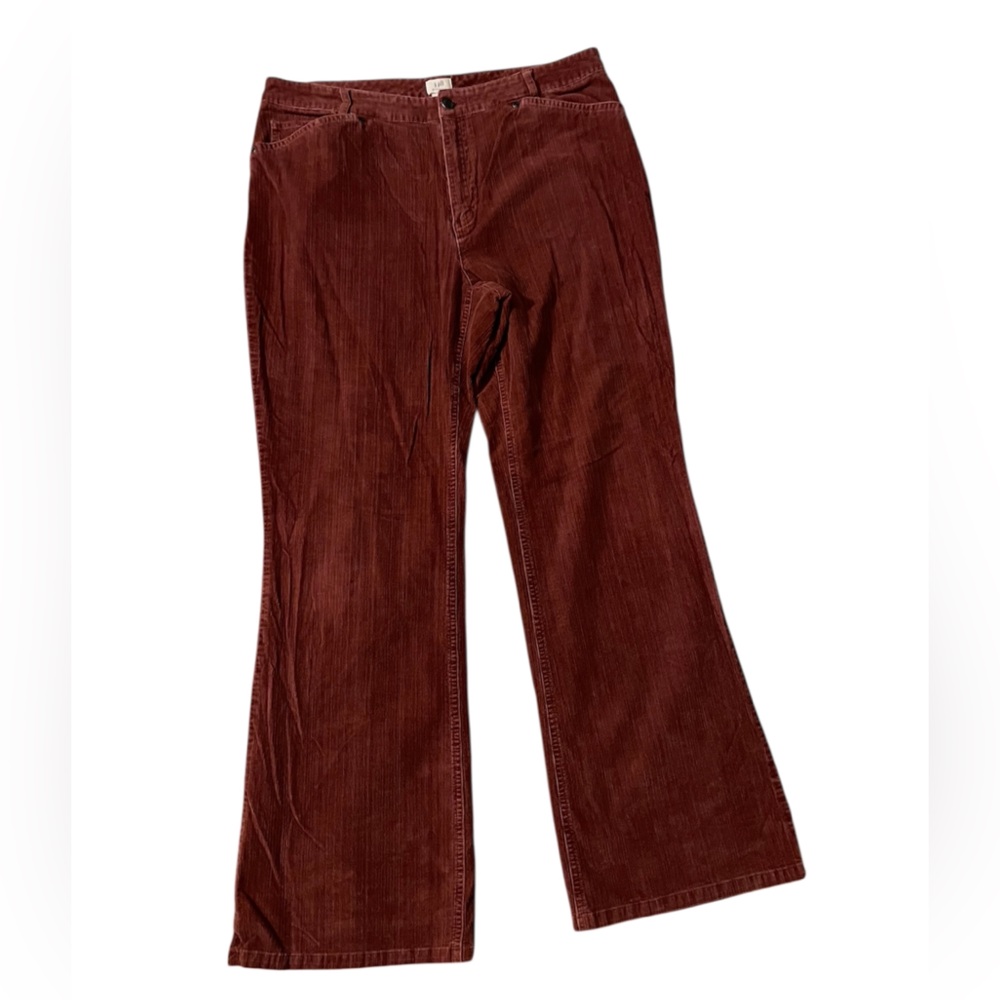 J.Jill Women’s 12 Red Rust Corduroy‎ Bootcut Jeans – Stretch Fall Winter Pants